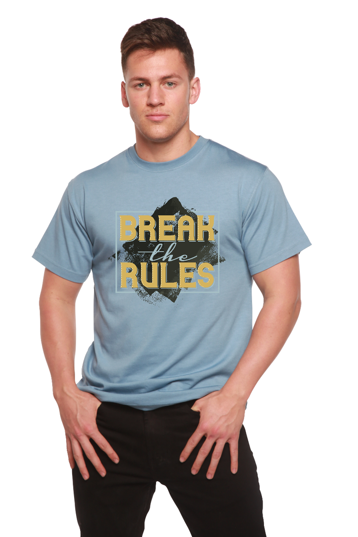 Break the Rules Men's Bamboo Viscose/Organic Cotton Short Sleeve T-Shirt - Spun Bamboo
