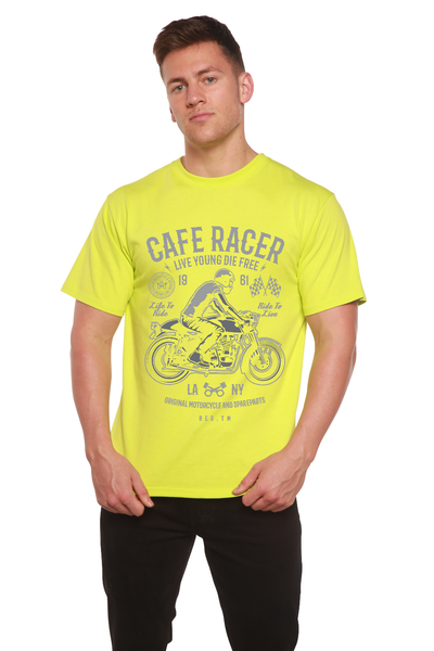 Cafe Racer Men's Bamboo Viscose/Organic Cotton Short Sleeve T-Shirt - Spun Bamboo