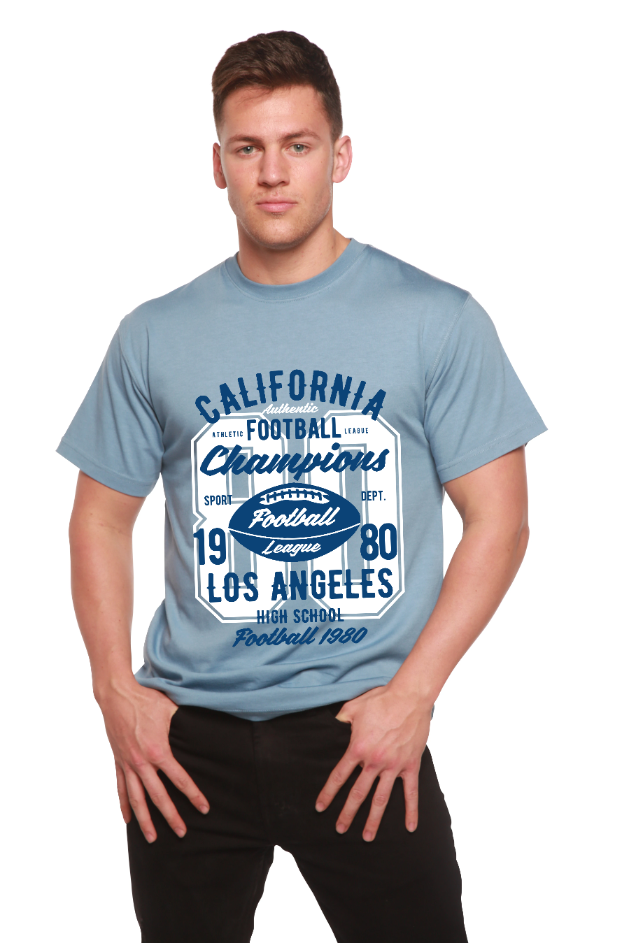 California Football Men's Bamboo Viscose/Organic Cotton Short Sleeve T-Shirt - Spun Bamboo