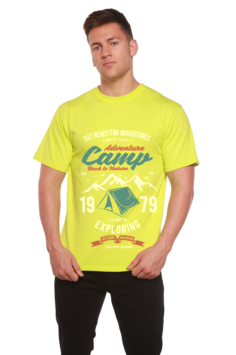 Camp Adventure Men's Bamboo Viscose/Organic Cotton Short Sleeve T-Shirt - Spun Bamboo