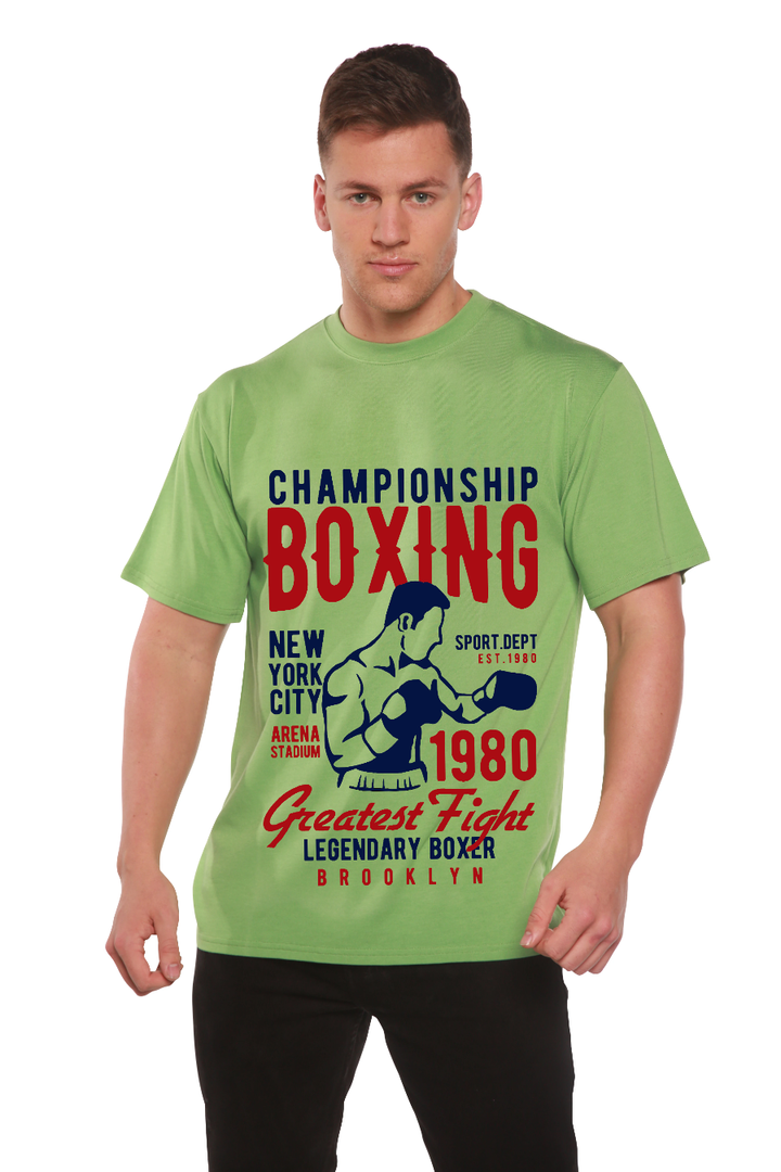 Championship Boxing Men's Bamboo Viscose/Organic Cotton Short Sleeve T-Shirt - Spun Bamboo