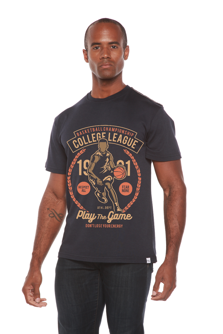 College League Men's Bamboo Viscose/Organic Cotton Short Sleeve T-Shirt - Spun Bamboo