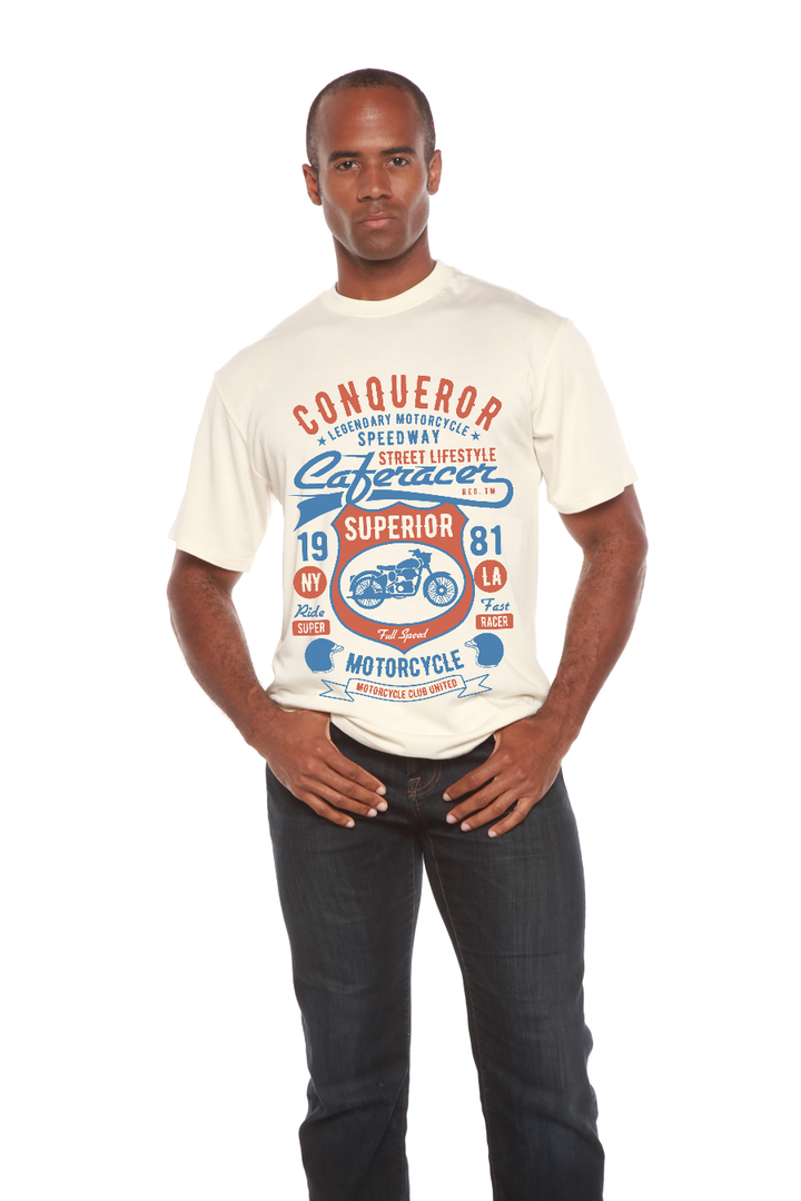 Conqueror Speedway Men's Bamboo Viscose/Organic Cotton Short Sleeve T-Shirt - Spun Bamboo