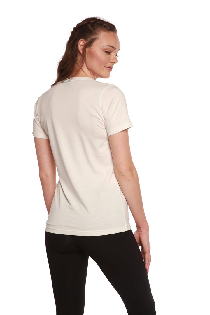 Custom Printed Women's Bamboo/Cotton Short Sleeve Scoop Neck T-Shirt - Spun Bamboo