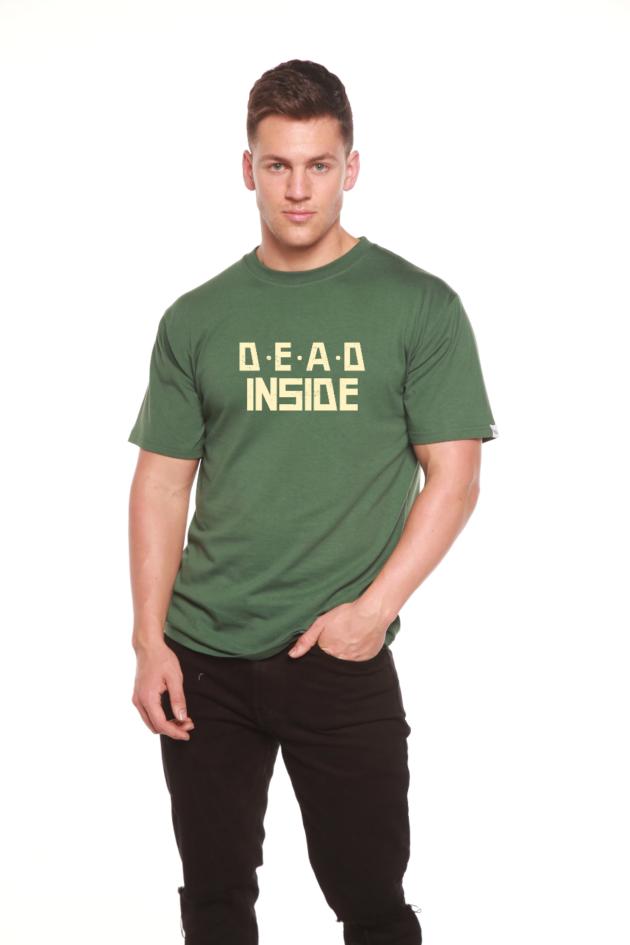 Dead Inside Bamboo Viscose/Organic Cotton Short Sleeve Printed T-Shirt