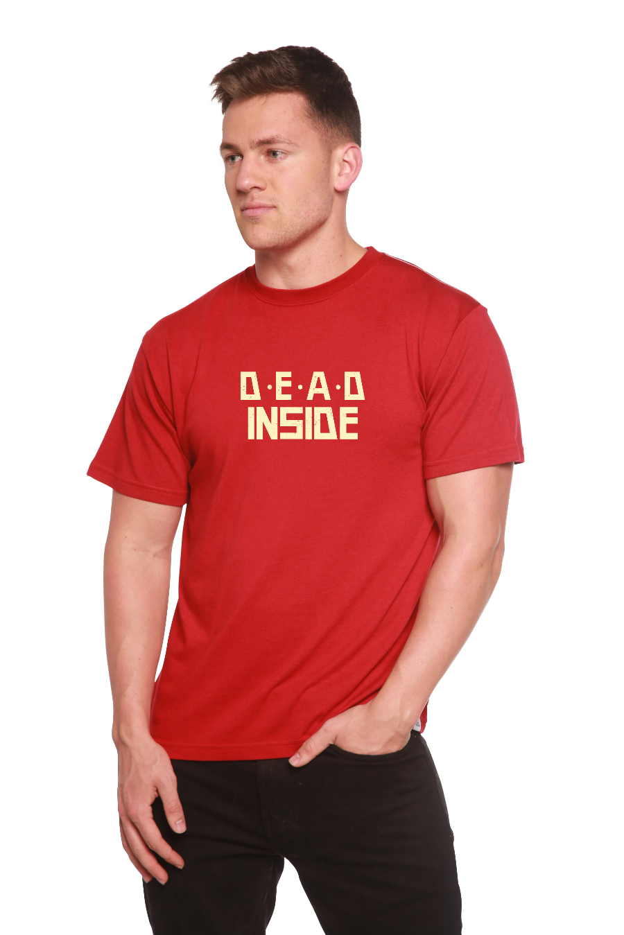 Dead Inside Bamboo Viscose/Organic Cotton Short Sleeve Printed T-Shirt