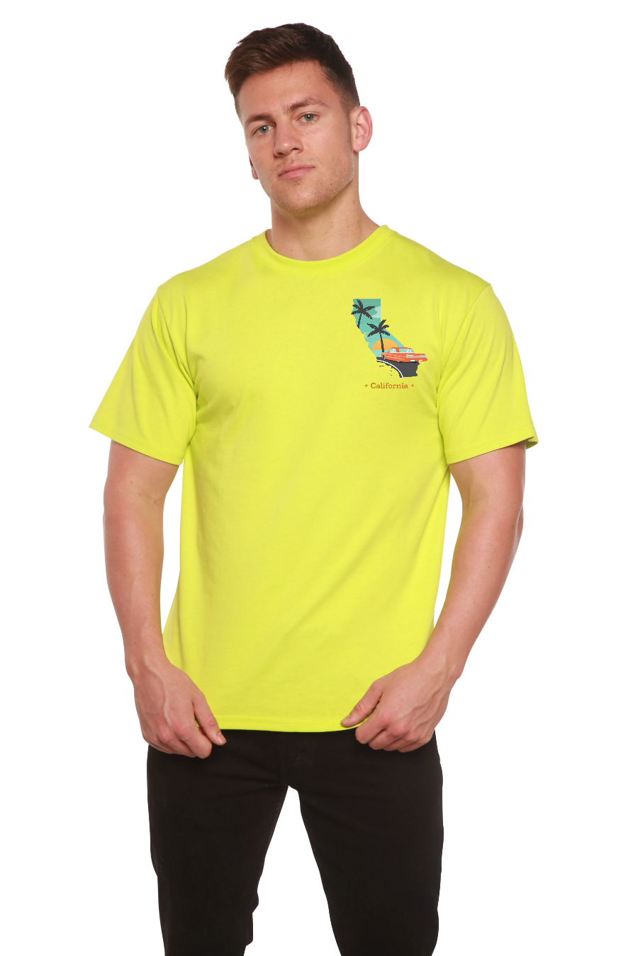 California Men's Bamboo Short Sleeve Graphic T-Shirt