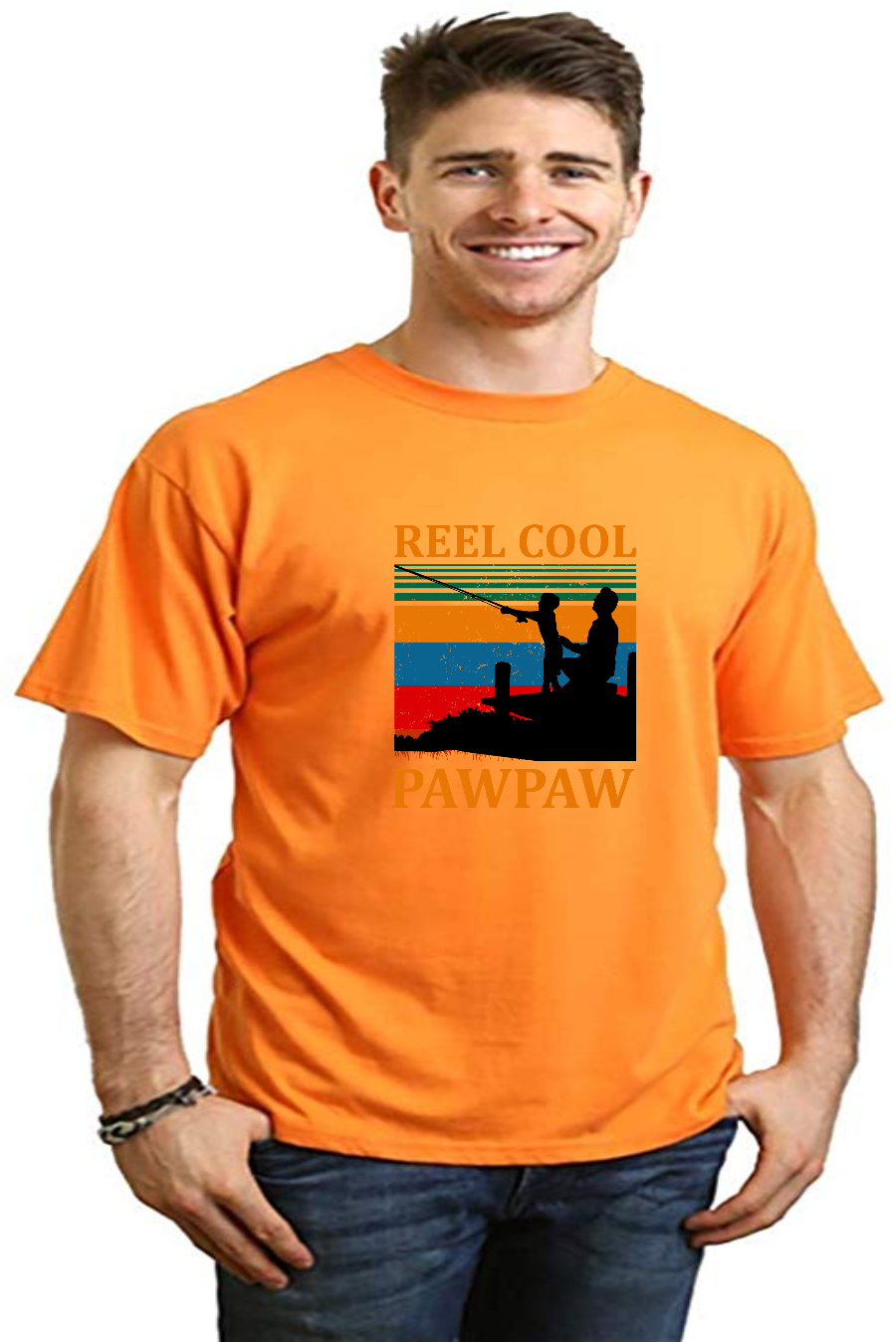 Real Cool Pawpaw Men's Bamboo Viscose/Organic Cotton Short Sleeve T-Shirt - Spun Bamboo