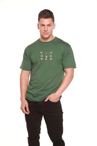 Dancing Skeletons Bamboo Viscose/Organic Cotton Short Sleeve Printed T-Shirt