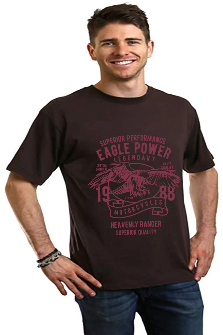 Eagle Power Men's Bamboo Viscose/Organic Cotton Short Sleeve T-Shirt - Spun Bamboo