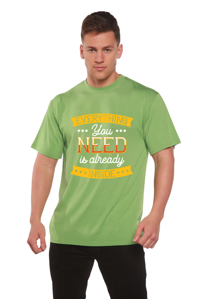 Everything you need Men's Bamboo Viscose/Organic Cotton Short Sleeve T-Shirt - Spun Bamboo