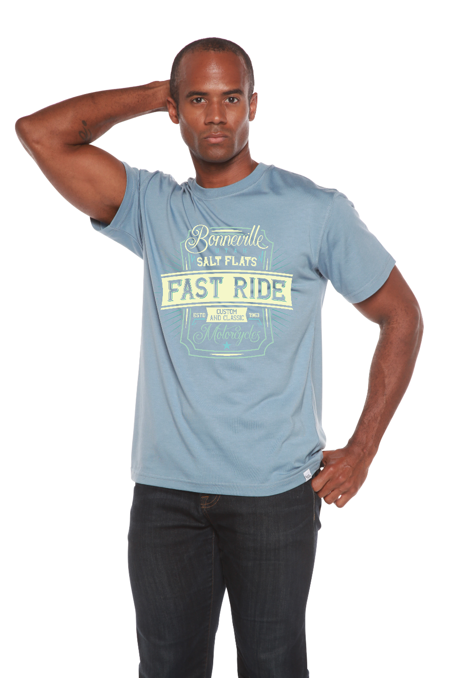 Fast Ride Men's Bamboo Viscose/Organic Cotton Short Sleeve T-Shirt - Spun Bamboo