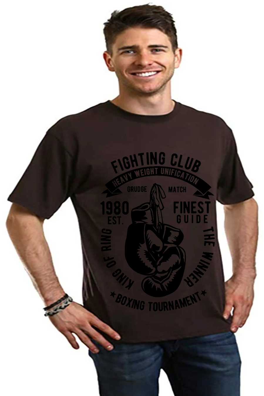 Fighting Club Men's Bamboo Viscose/Organic Cotton Short Sleeve T-Shirt - Spun Bamboo