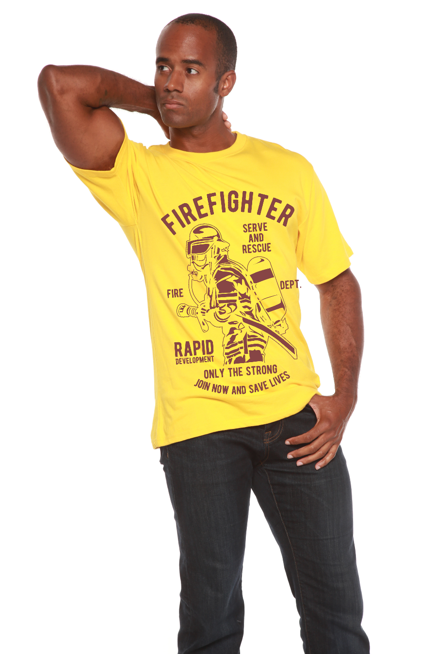 Firefighter Dept Men's Bamboo Viscose/Organic Cotton Short Sleeve T-Shirt - Spun Bamboo