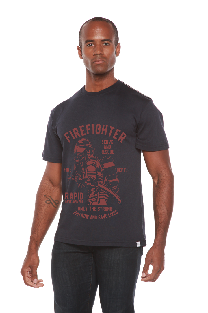 Firefighter Dept Men's Bamboo Viscose/Organic Cotton Short Sleeve T-Shirt - Spun Bamboo