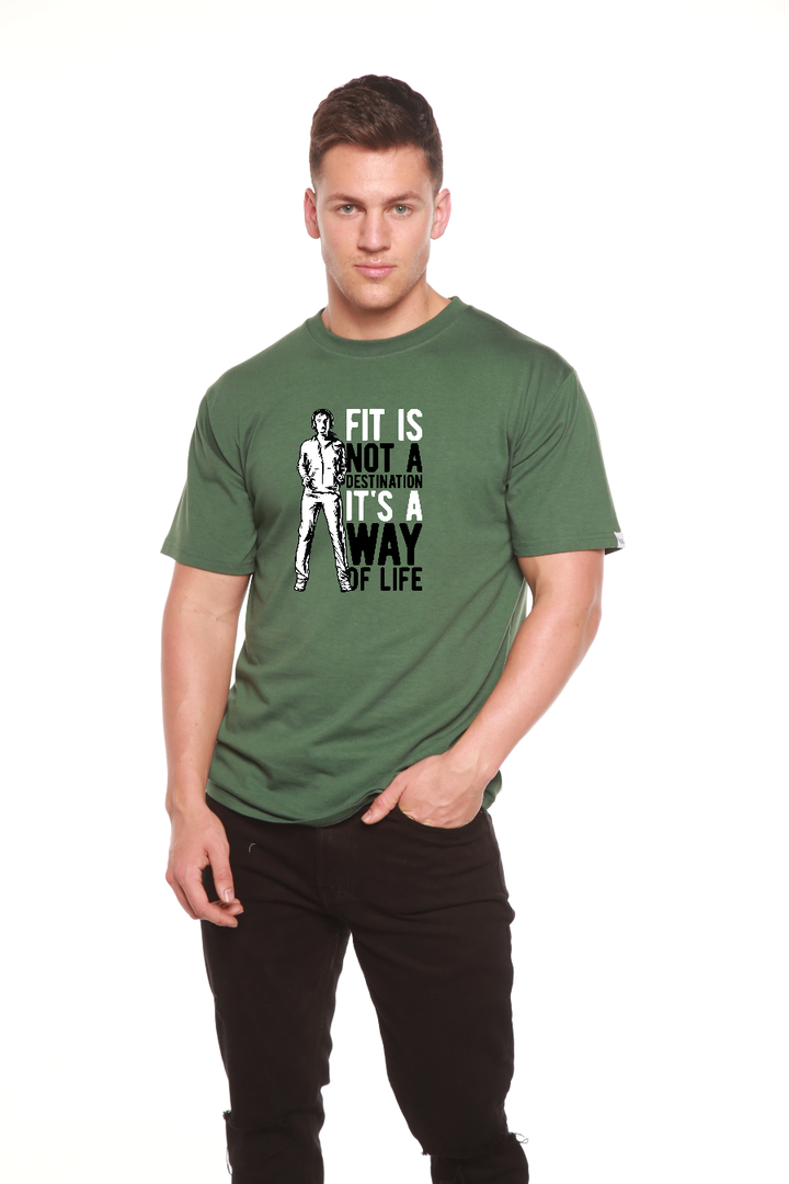 Fit is not a destination Men's Bamboo Viscose/Organic Cotton Short Sleeve T-Shirt - Spun Bamboo