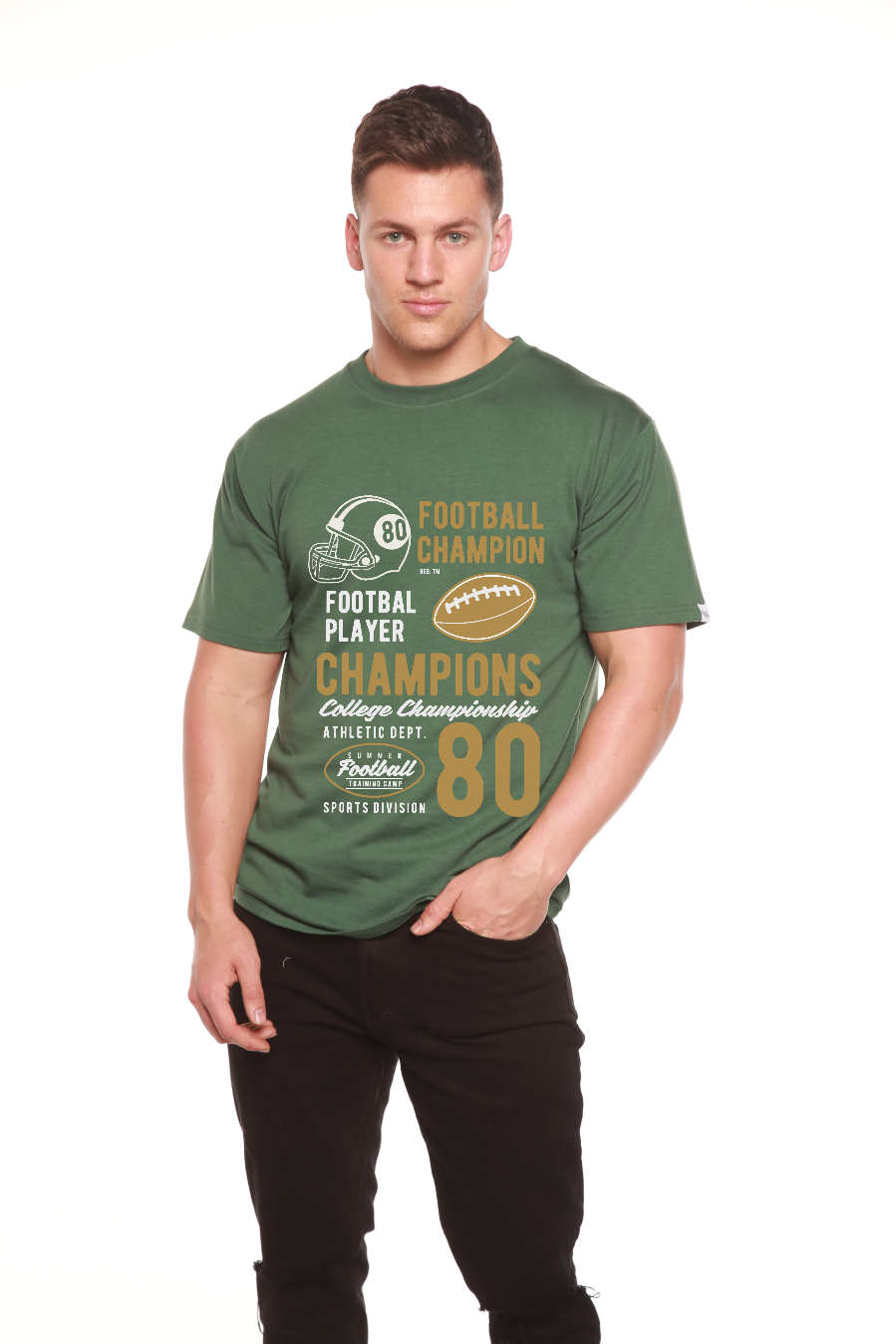 Football Champions Men's Bamboo Viscose/Organic Cotton Short Sleeve T-Shirt - Spun Bamboo