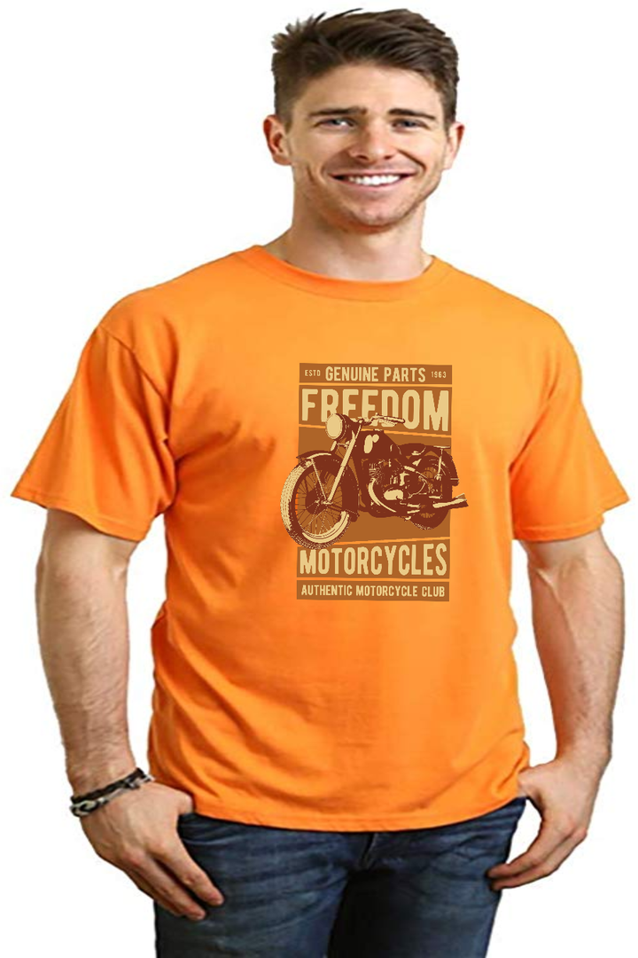Freedom Motorcycles Men's Bamboo Viscose/Organic Cotton Short Sleeve T-Shirt - Spun Bamboo