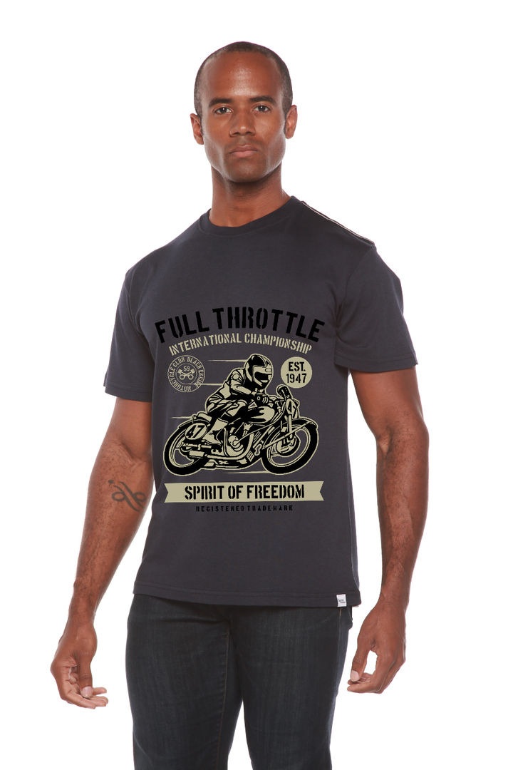 Fuul Throttle Men's Bamboo Viscose/Organic Cotton Short Sleeve T-Shirt - Spun Bamboo