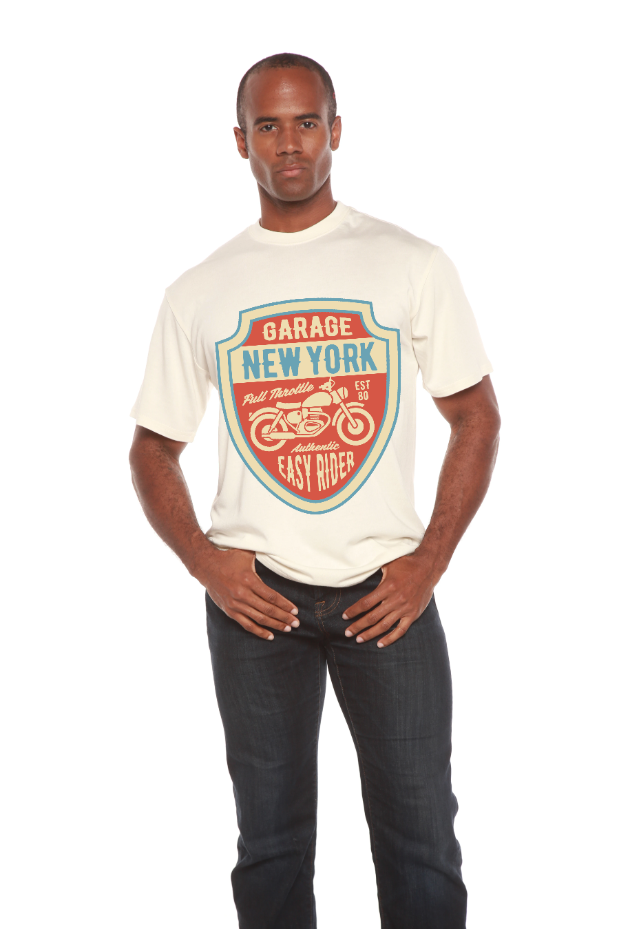 Garage New York Men's Bamboo Viscose/Organic Cotton Short Sleeve T-Shirt - Spun Bamboo