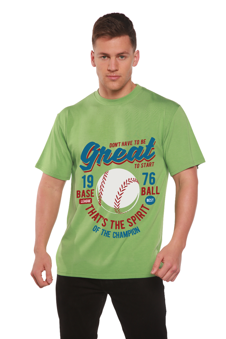 Great Baseball Men's Bamboo Viscose/Organic Cotton Short Sleeve T-Shirt - Spun Bamboo