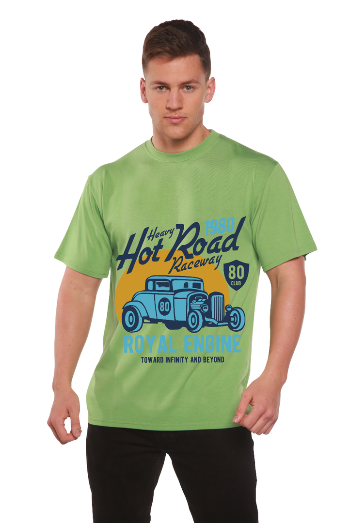 Heavy Hot Road Men's Bamboo Viscose/Organic Cotton Short Sleeve T-Shirt - Spun Bamboo