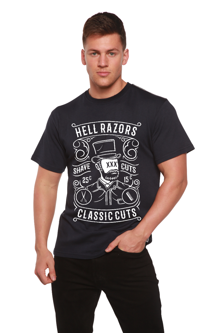 Hell Razors Men's Bamboo Viscose/Organic Cotton Short Sleeve T-Shirt - Spun Bamboo