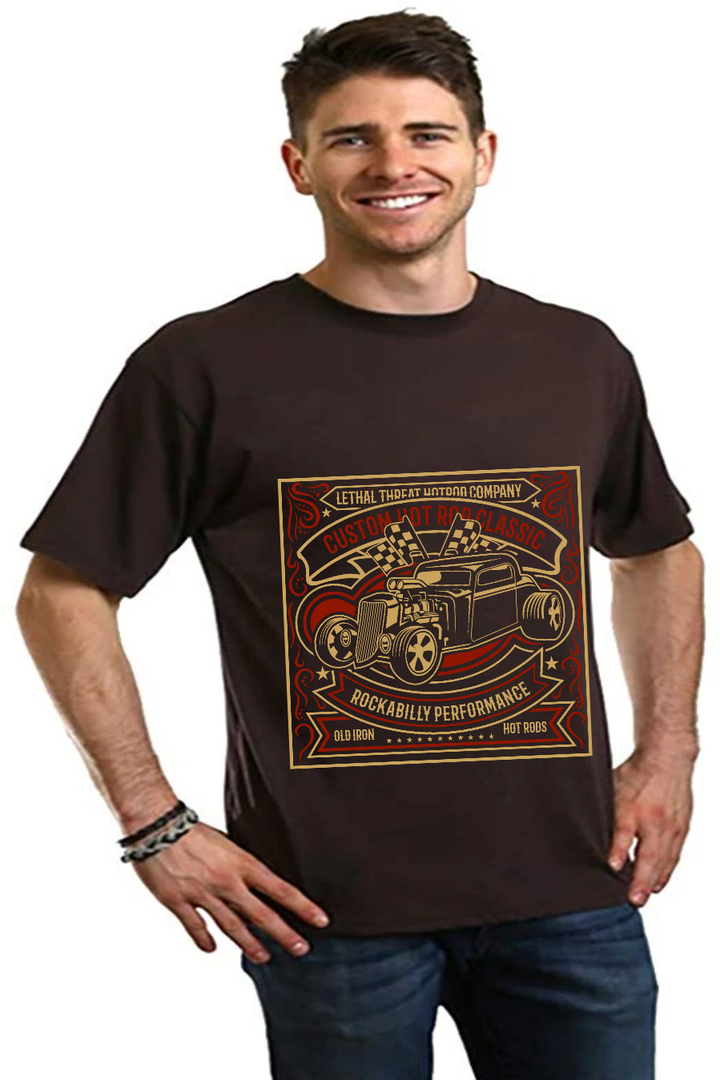Hot Rod Men's Bamboo Viscose/Organic Cotton Short Sleeve T-Shirt - Spun Bamboo