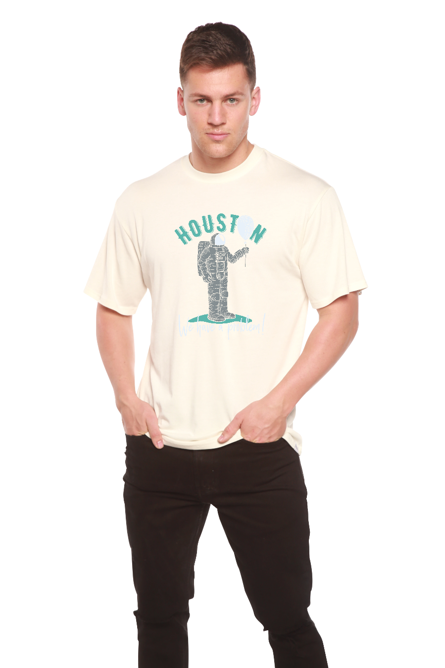 HOUSTON Men's Bamboo Viscose/Organic Cotton Short Sleeve T-Shirt - Spun Bamboo