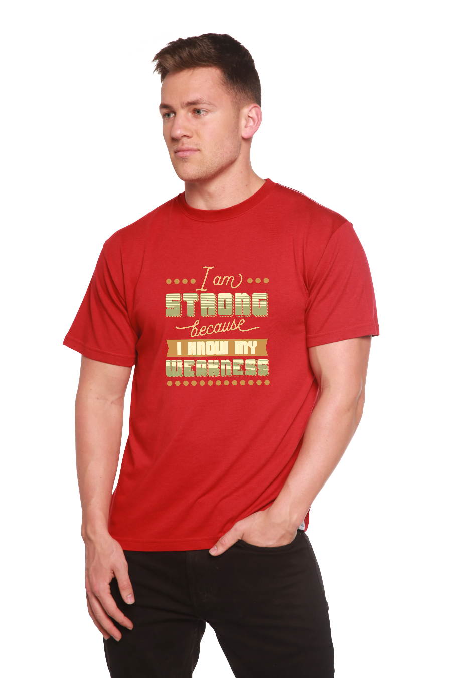 I am Strong Men's Bamboo Viscose/Organic Cotton Short Sleeve T-Shirt - Spun Bamboo