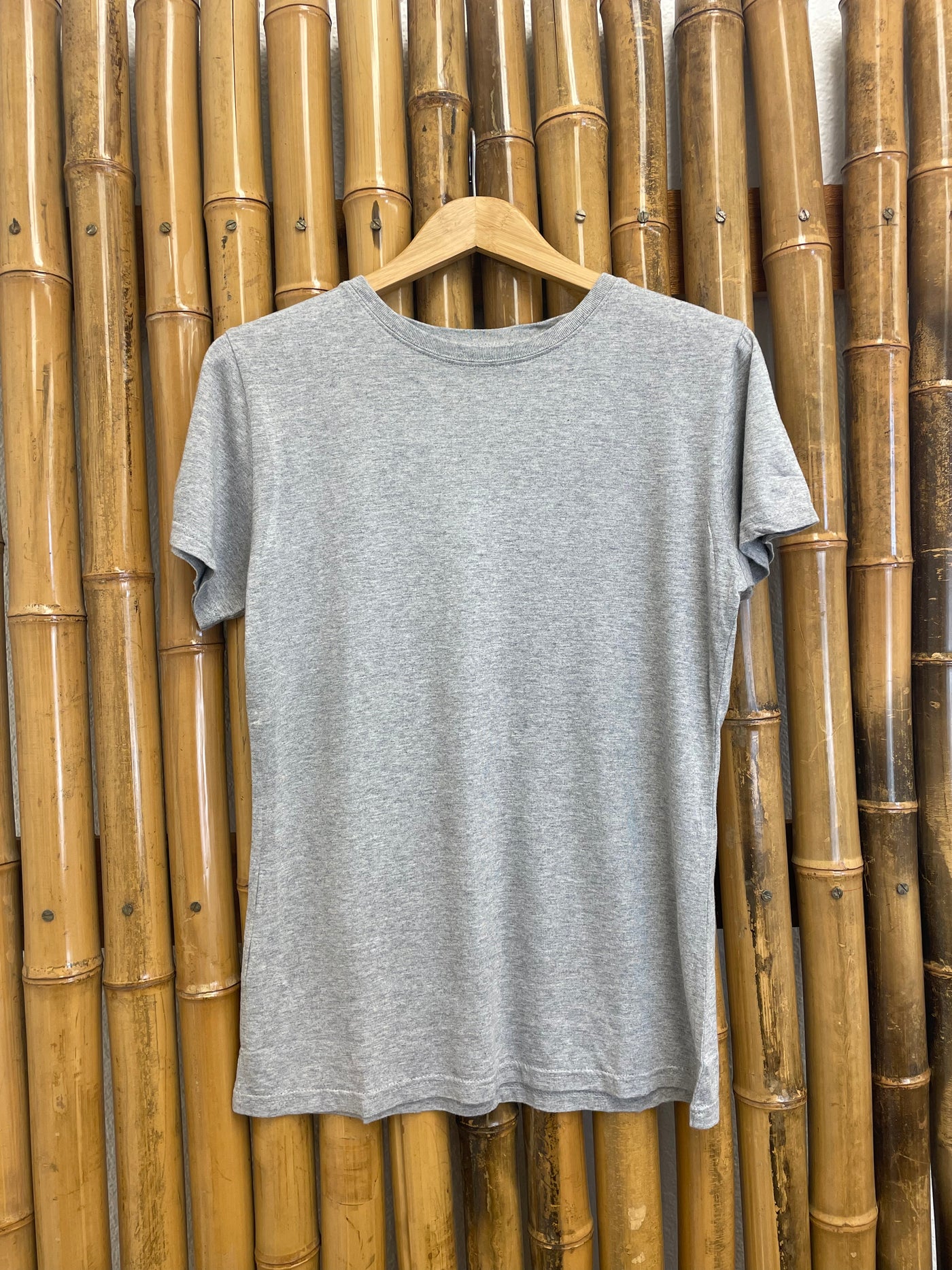 Clearance Spun Bamboo Women's Bamboo/Cotton Short Sleeve Crew Neck T-Shirt - Heather Grey