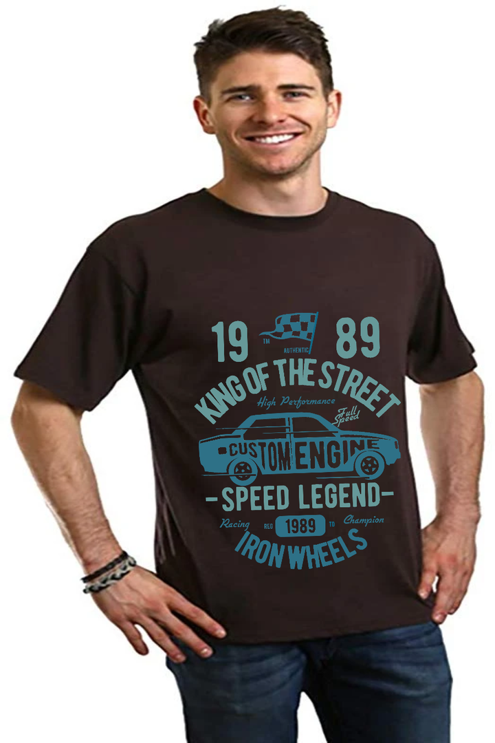 King Of The Street Men's Bamboo Viscose/Organic Cotton Short Sleeve T-Shirt - Spun Bamboo