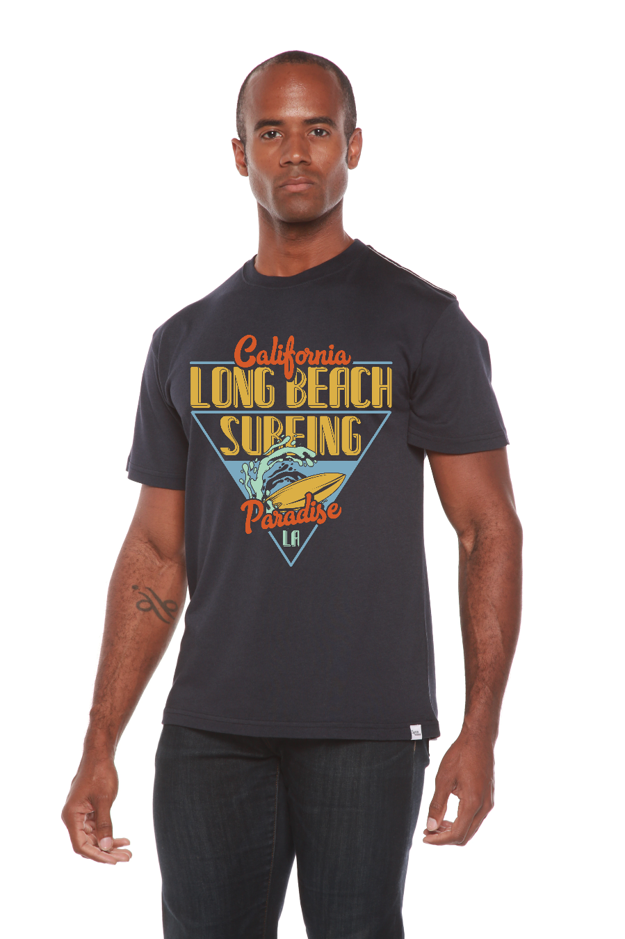 Long Beach Surfing Men's Bamboo Viscose/Organic Cotton Short Sleeve T-Shirt - Spun Bamboo