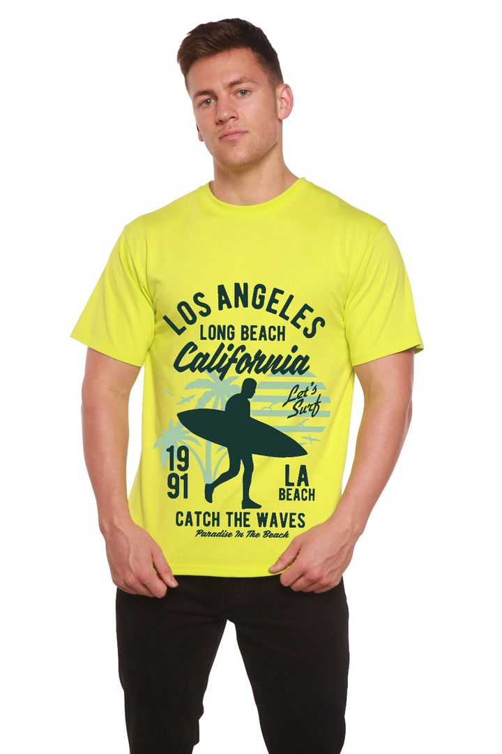 Los Angeles Men's Bamboo Viscose/Organic Cotton Short Sleeve T-Shirt - Spun Bamboo