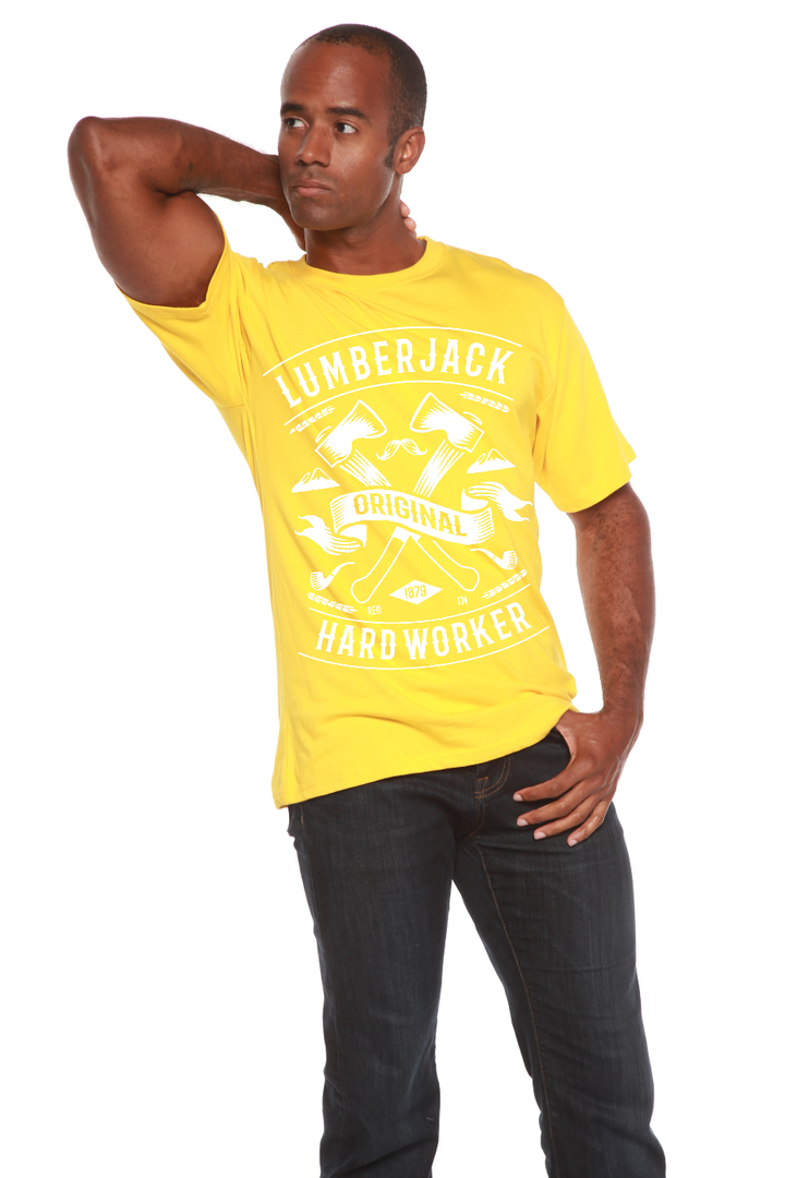 LumberJack Men's Bamboo Viscose/Organic Cotton Short Sleeve T-Shirt - Spun Bamboo