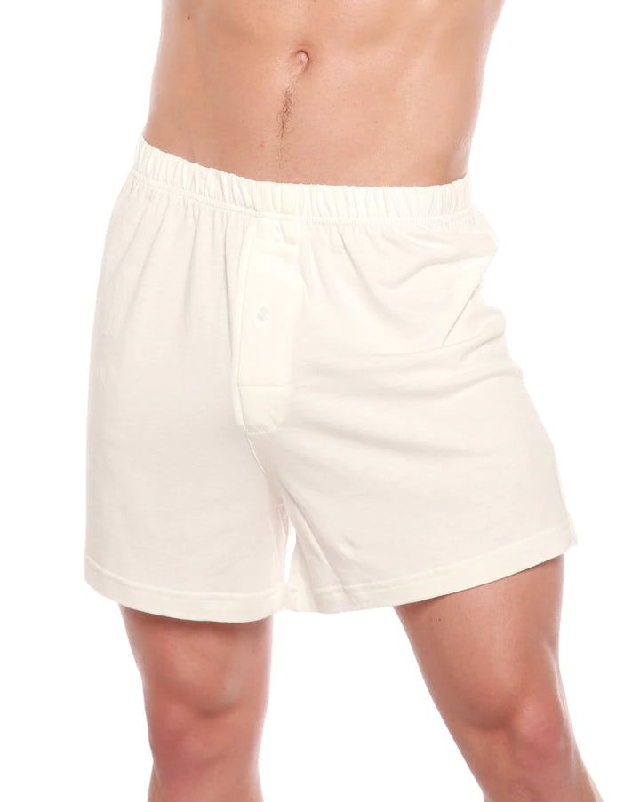 Men's Bamboo Viscose/Organic Cotton Tank Top True Navy Color + Boxer Style Underwear White Color