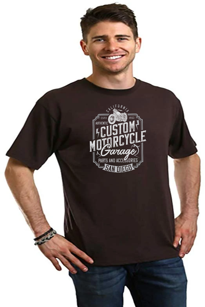 Mototrcycle Garage Men's Bamboo Viscose/Organic Cotton Short Sleeve T-Shirt - Spun Bamboo