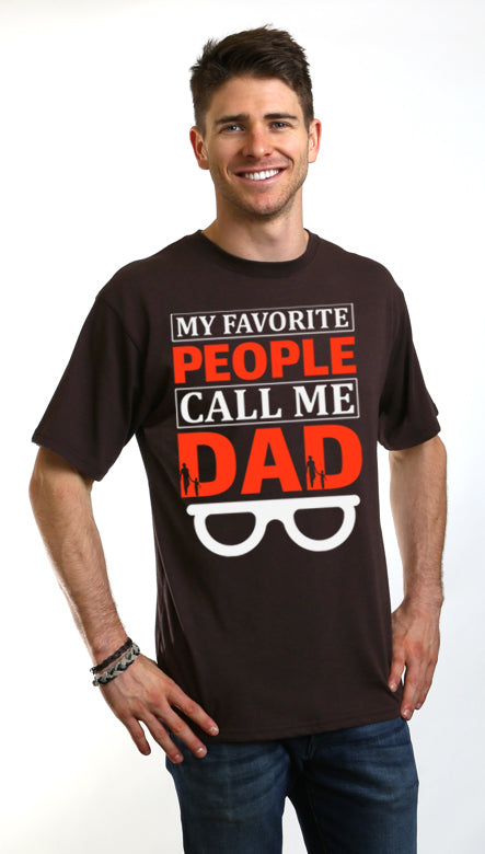 My Favorite People Call Me Dad Men's Bamboo Viscose/Organic Cotton Short Sleeve T-Shirt - Spun Bamboo