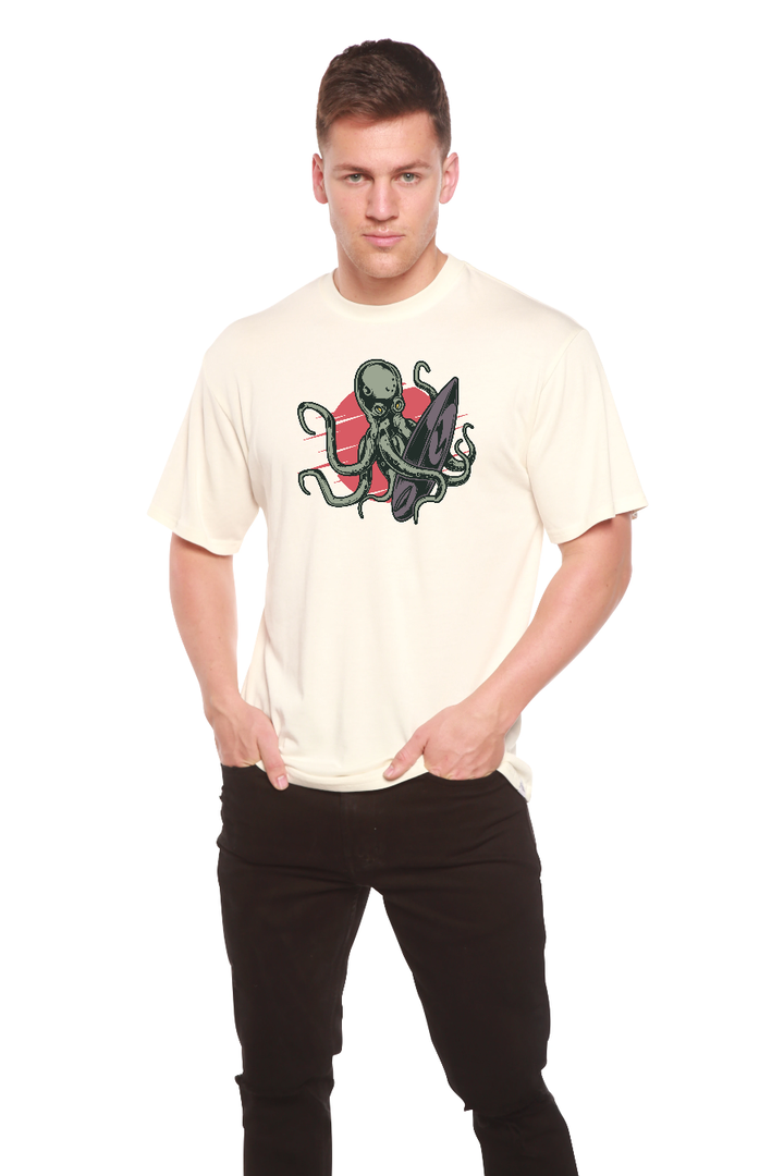 Octopus Men's Bamboo Viscose/Organic Cotton Short Sleeve T-Shirt - Spun Bamboo