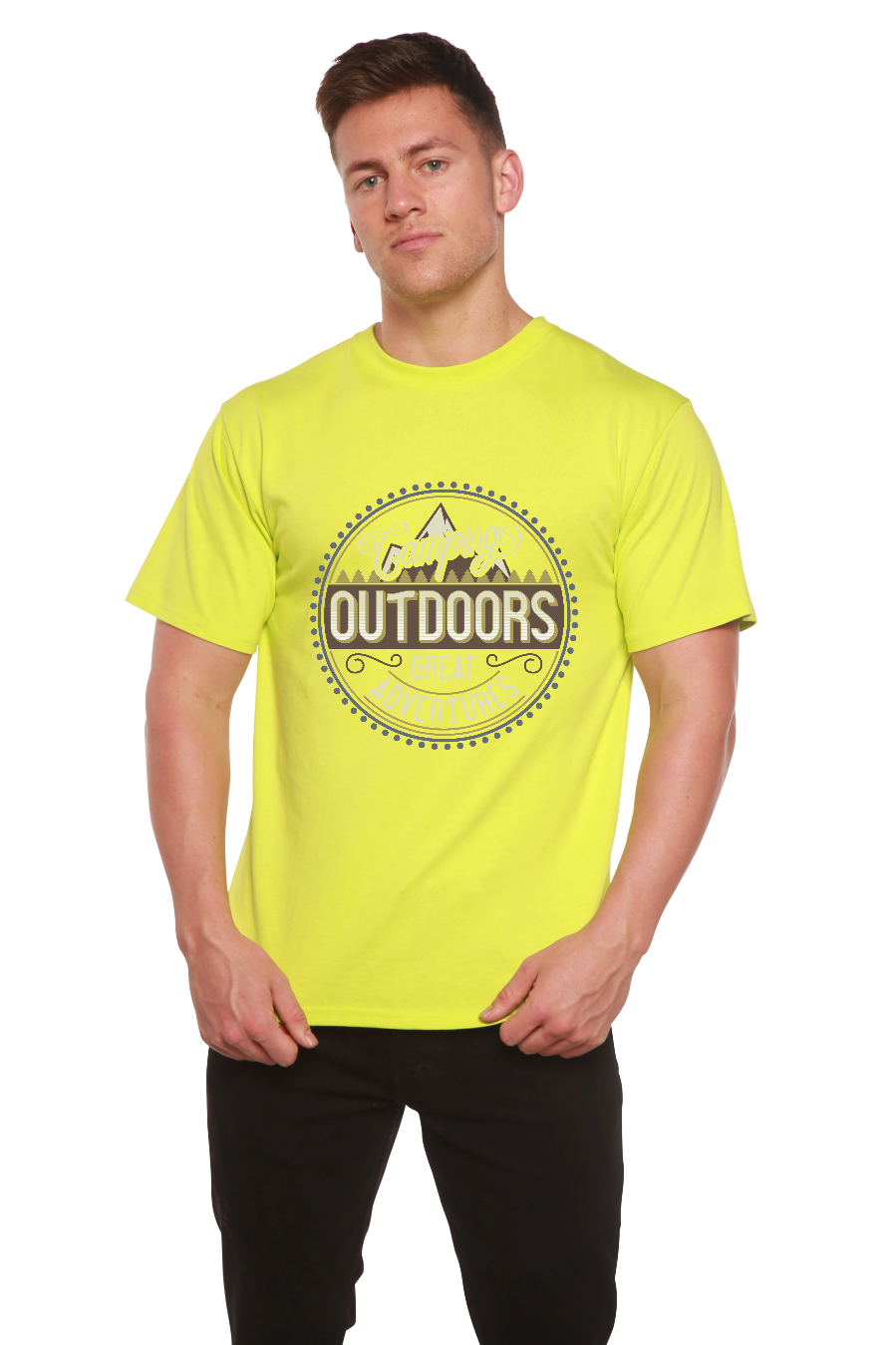 Outdoors Men's Bamboo Viscose/Organic Cotton Short Sleeve T-Shirt - Spun Bamboo