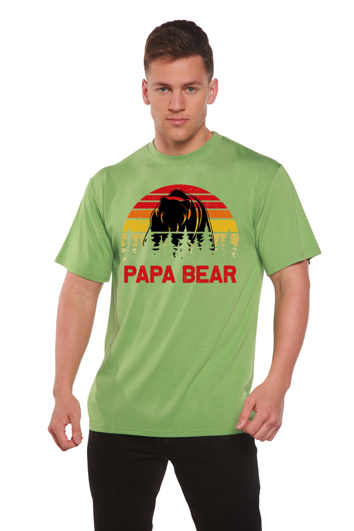 Papa Bear Men's Bamboo Viscose/Organic Cotton Short Sleeve T-Shirt - Spun Bamboo