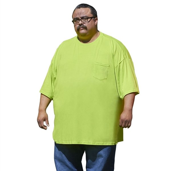 Plus Sized Mens Pocket Crew Neck Bamboo Viscose Short Sleeve T-Shirt - Big Boy Bamboo