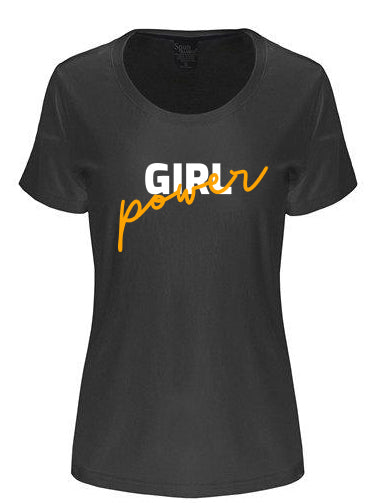 Girl Power Printed Women's Bamboo/Cotton Short Sleeve Scoop Neck T-Shirt - Spun Bamboo