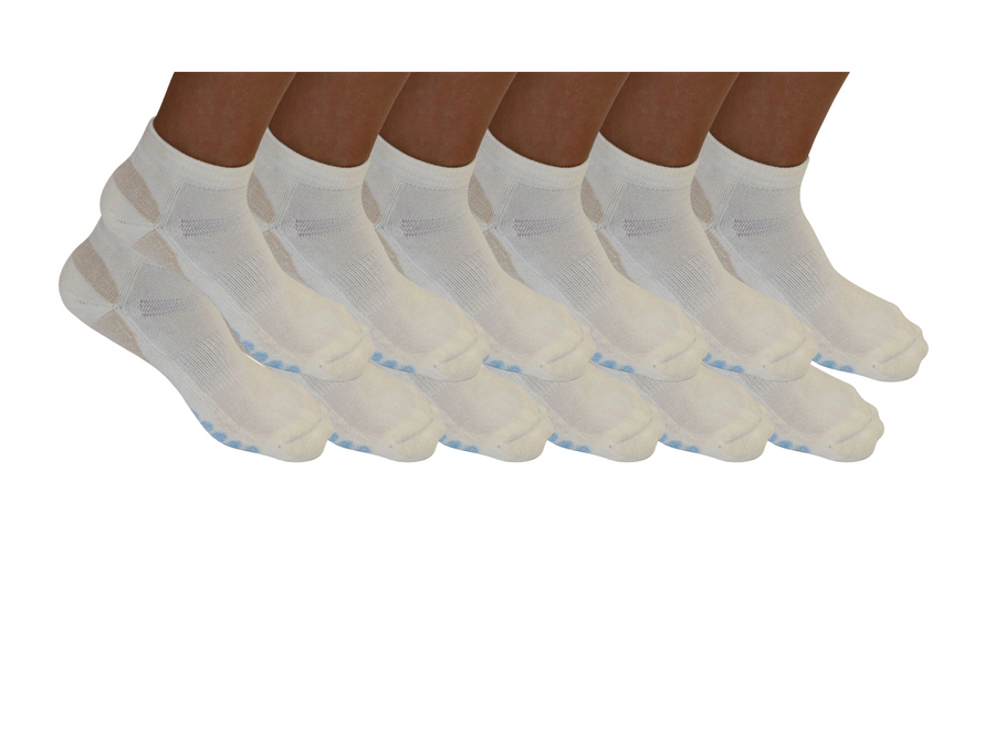 High Performance Anklet Bamboo Viscose Socks Unisex White Color - 5-pack main image 1