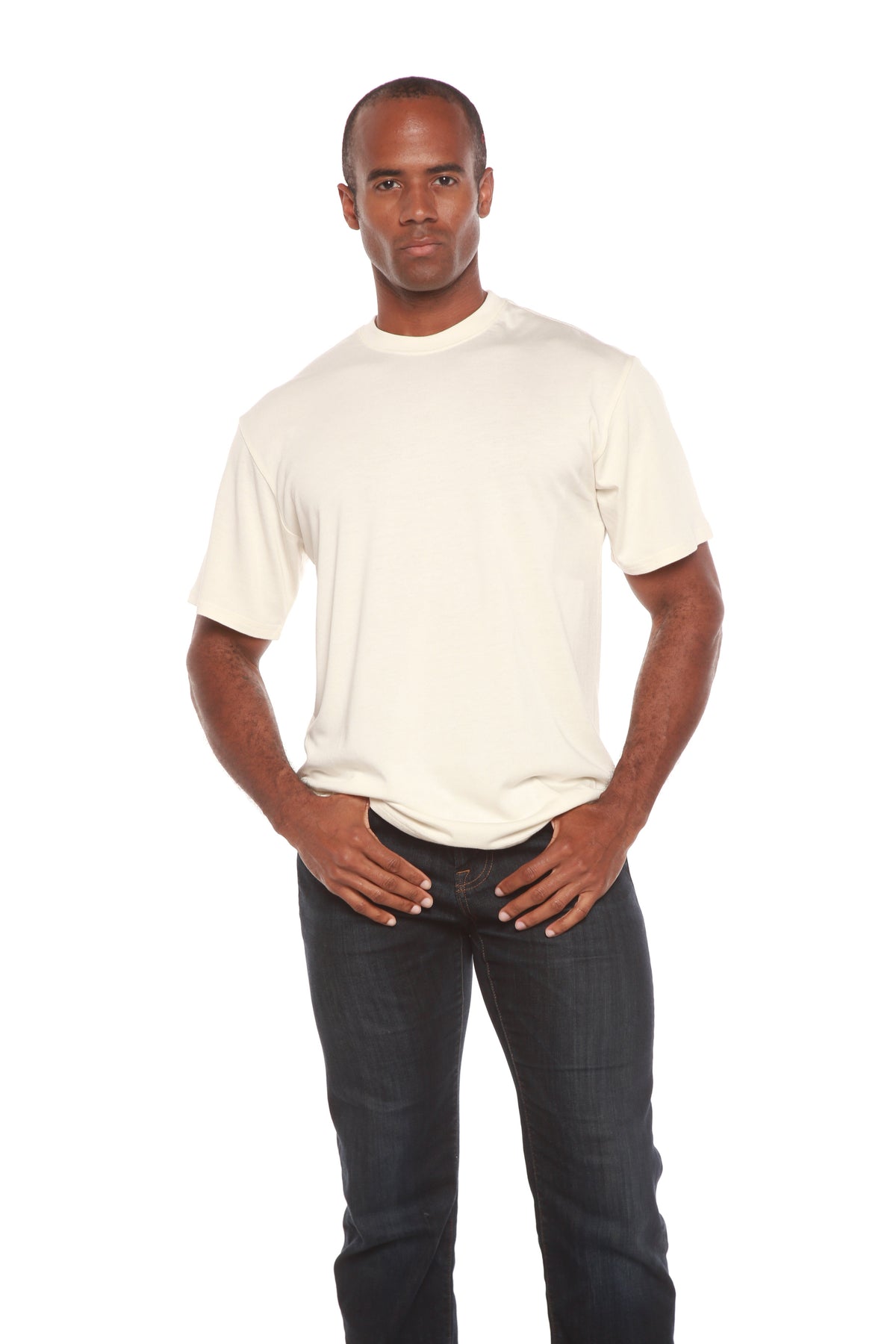 Men's Bamboo Viscose/Organic Cotton Short Sleeve T-Shirt Charcoal Grey Color - 5-Pack