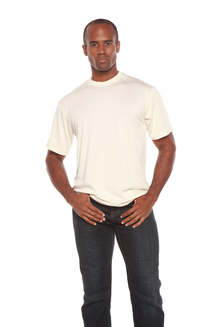 Men's Bamboo Viscose/Organic Cotton Short Sleeve Contrast Stitch T-Shirt