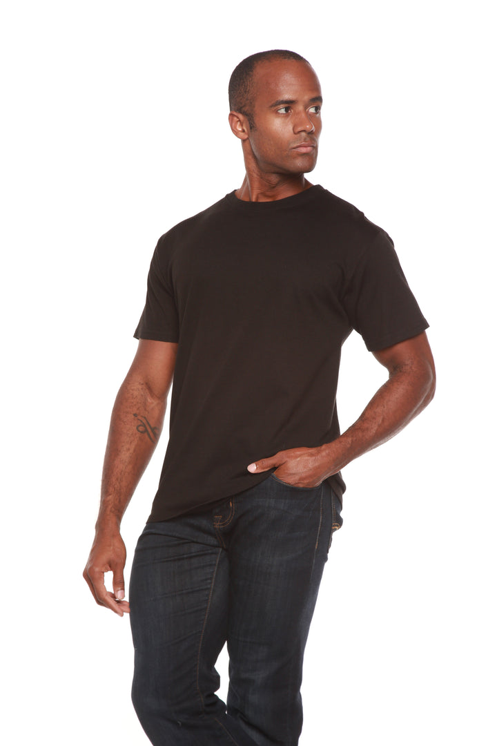black The Original Spun Bamboo® Men's Bamboo Viscose/Organic Cotton Short Sleeve T-Shirt - Spun Bamboo