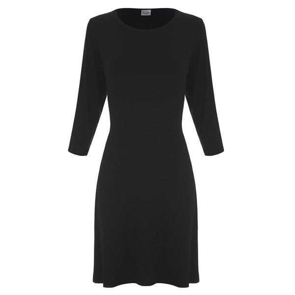 Women's A-Line Bamboo Viscose Dress in Black Extra Large / Black Women's A-Line Bamboo Viscose Dress in Black Extra Large / Black