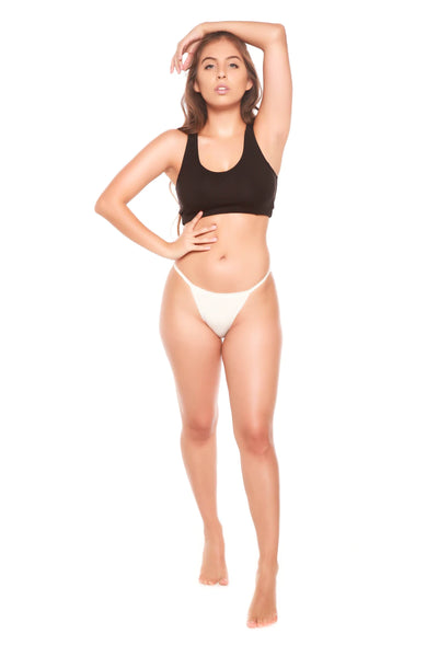 Women's Bamboo/Cotton Bikini Style Underwear Natural Color - 3-pack