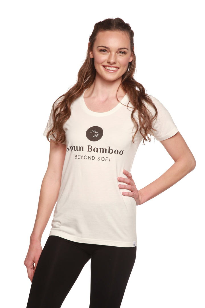 Women's Spun Bamboo Logo Bamboo Viscose/Organic Cotton T-Shirt - Spun Bamboo